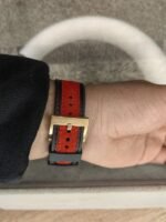 ROGER DUBUIS WATCH BLACK WITH rubber red BELT