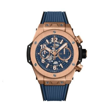 ساعه منHUBLOT تعمل بعدادات بلون ازرق وسير ازرق من المطاط