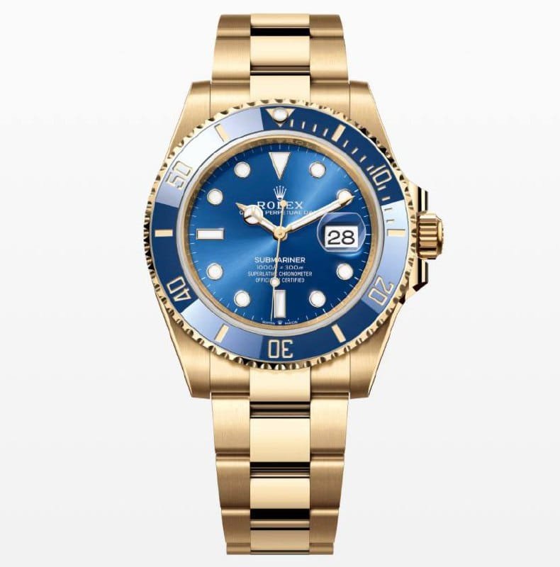 ساعة رولكس صب مارينر ميرور أوريجنال دهبي مينا ازرق Rolex submariner ساعة رولكس صب مارينر ميرور أوريجنال دهبي مينا ازرق Rolex submariner