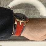ROGER DUBUIS WATCH BLACK WITH rubber red BELT
