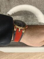 ROGER DUBUIS WATCH BLACK WITH rubber red BELT