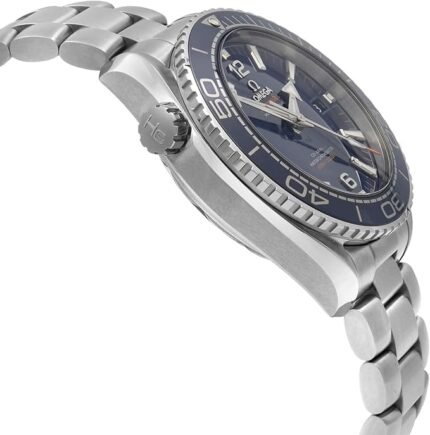 ساعه من007 OMEGA بلون مينا كحلي وسير فضي من الستانليس ستيل