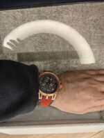 ROGER DUBUIS WATCH BLACK WITH rubber red BELT