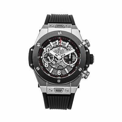 ساعه من Hublot تعمل بعدادات بلون ازرق وسير ازرق من المطاط ساعه من Hublot تعمل بعدادات بلون ازرق وسير ازرق من المطاط
