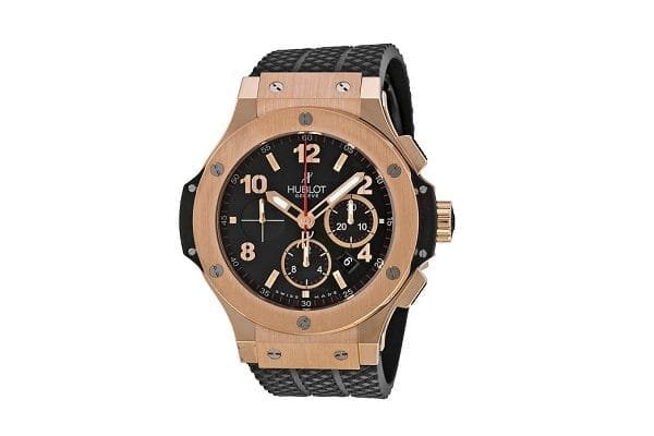 ساعه من Hublot تعمل بعدادات بلون اسود وسير اسود من المطاط ساعه من Hublot تعمل بعدادات بلون اسود وسير اسود من المطاط
