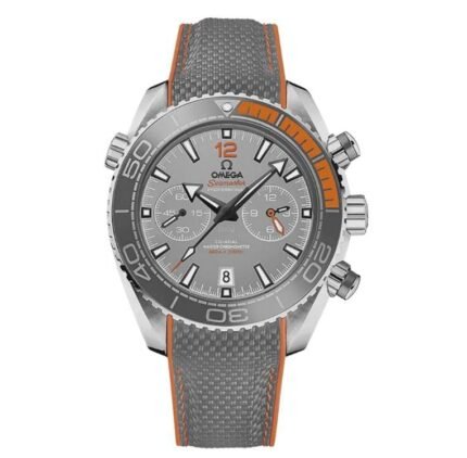 ساعه من007 OMEGA تعمل بعدادات بلون رمادى وسير مطاط رمادى