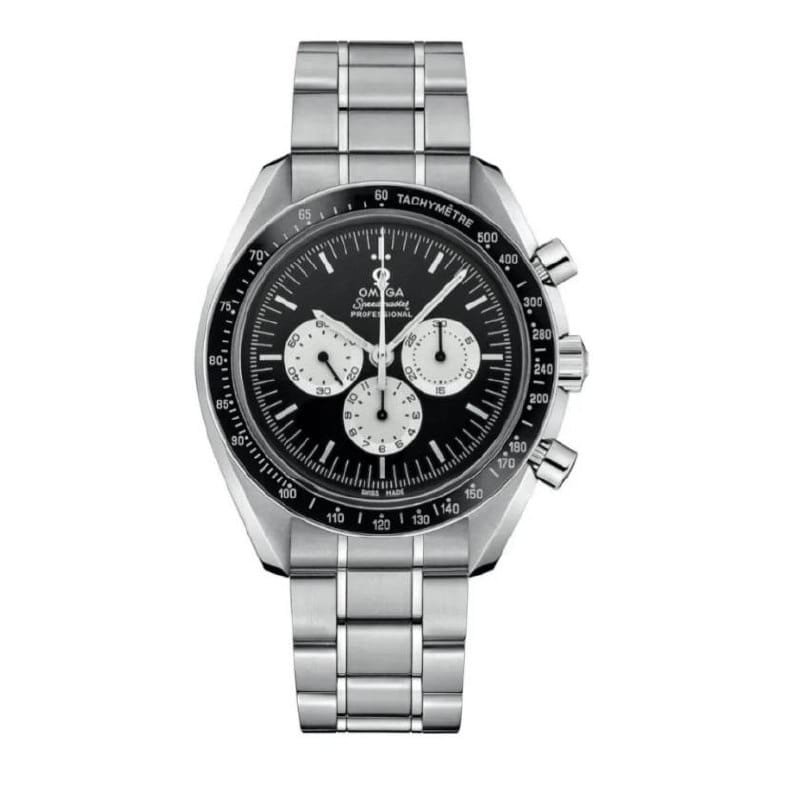 ساعه من007 OMEGA تعمل بعدادات بلون اسود وسير فضي من الستانليس ستيل ساعه من007 OMEGA تعمل بعدادات بلون اسود وسير فضي من الستانليس ستيل