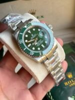 ساعة رولكس صب مارينر ميرور اوريجينال Rolex submariner استيك سيلفر مينا زرقا