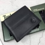 طقم ميدالية و محفظة Timberland جلد طبيعي اسود