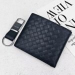 طقم محفظة Calvin Klein وميدالية جلد طبيعي اسود