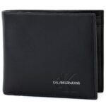 محفظة Calvin Klein جلد طبيعي اسود