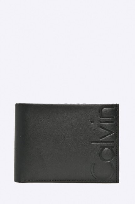 محفظة Calvin Klein جلد طبيعي اسود