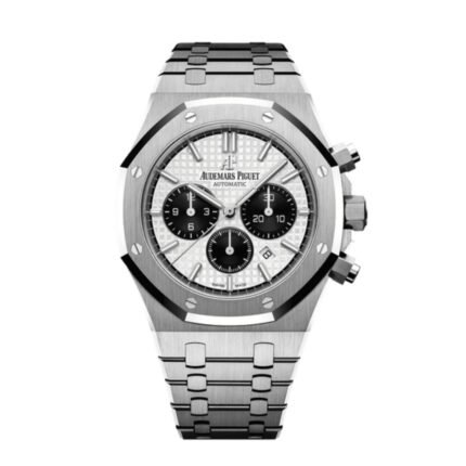 ساعة ِAudemars Piguet تعمل بعدادات بلون رصاصى وسيرفضى من المعدن