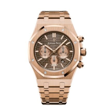 ساعة ِAudemars Piguet تعمل بعدادات بلون بنى وسير نحاسى من المعدن