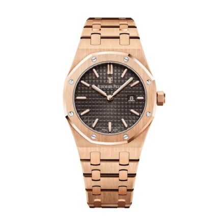 ساعة ِAudemars Piguet تعمل بعدادات بلون اسود  وسير نحاسى من المعدن