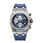 ساعه منِ Audemars Piguet تعمل بعدادات بلون ازرق وسير ازرق من المطاط كود المنتج