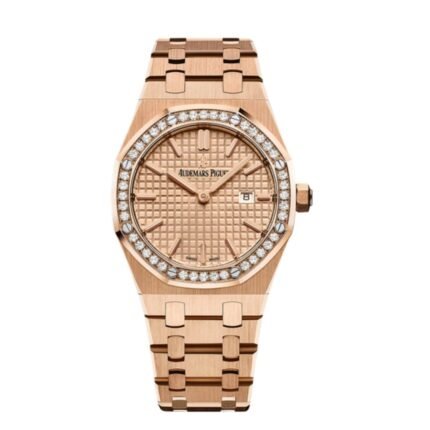 ساعة ِAudemars Piguet تعمل بعدادات بلون ذهبى وسير نحاسى من المعدن