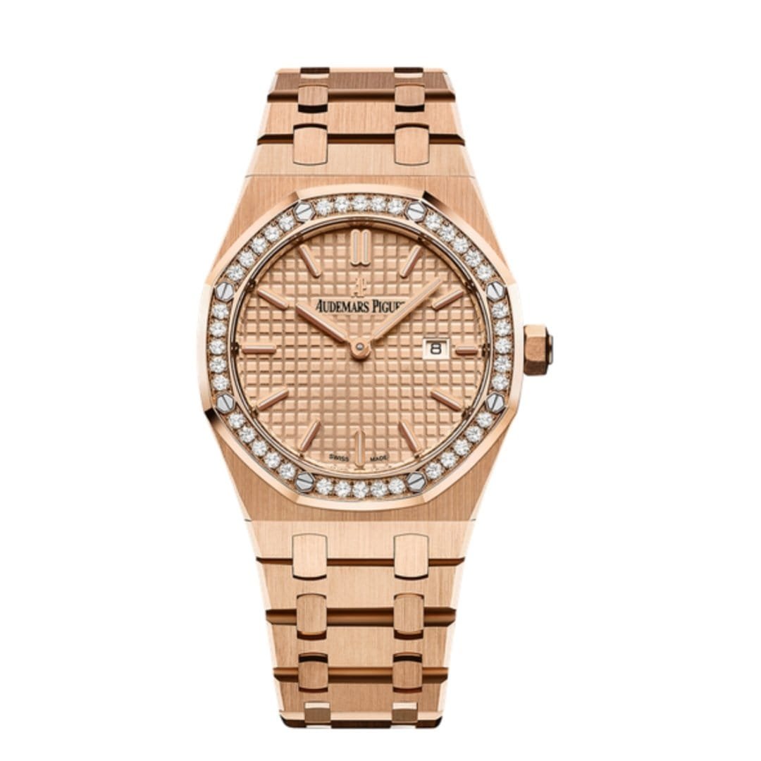 ساعة ِAudemars Piguet تعمل بعدادات بلون ذهبى وسير نحاسى من المعدن ساعة ِAudemars Piguet تعمل بعدادات بلون ذهبى وسير نحاسى من المعدن