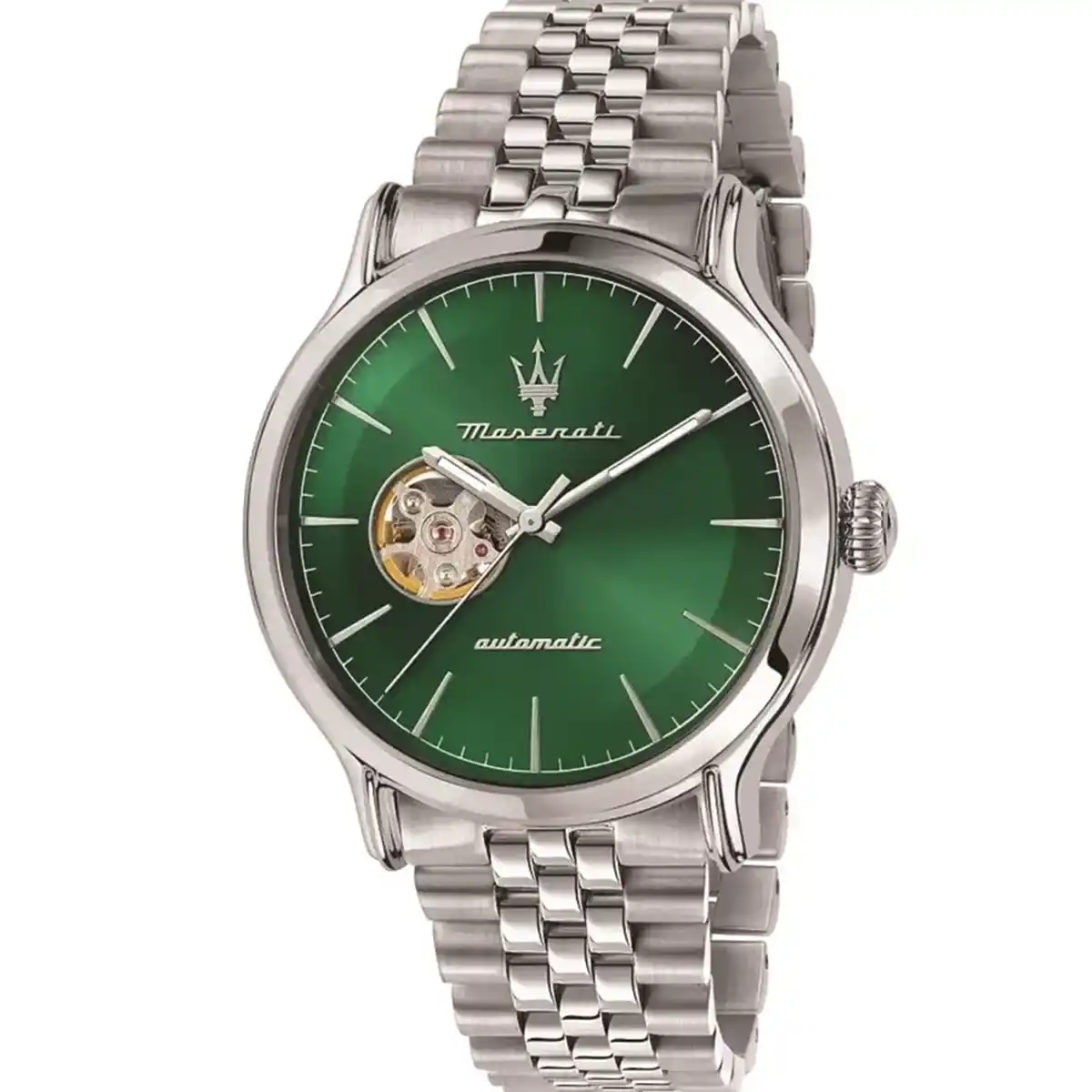 r8823118010-original-maserati-men-watch-green-dial-silver-metal-strap-automatic-egypt ساعة مازيراتي للرجال R8823118010 - الصورة 1