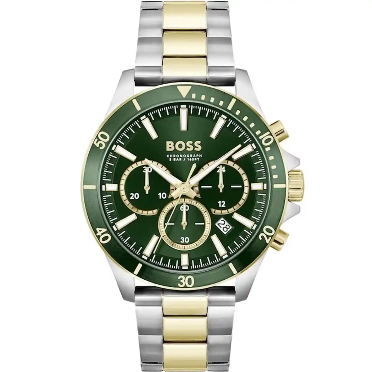 1514154-original-hugo-boss-watch-men-green-dial-silver-golden-metal-strap-troper-egypt Hugo Boss Watch For Men 1514154 - الصورة 1