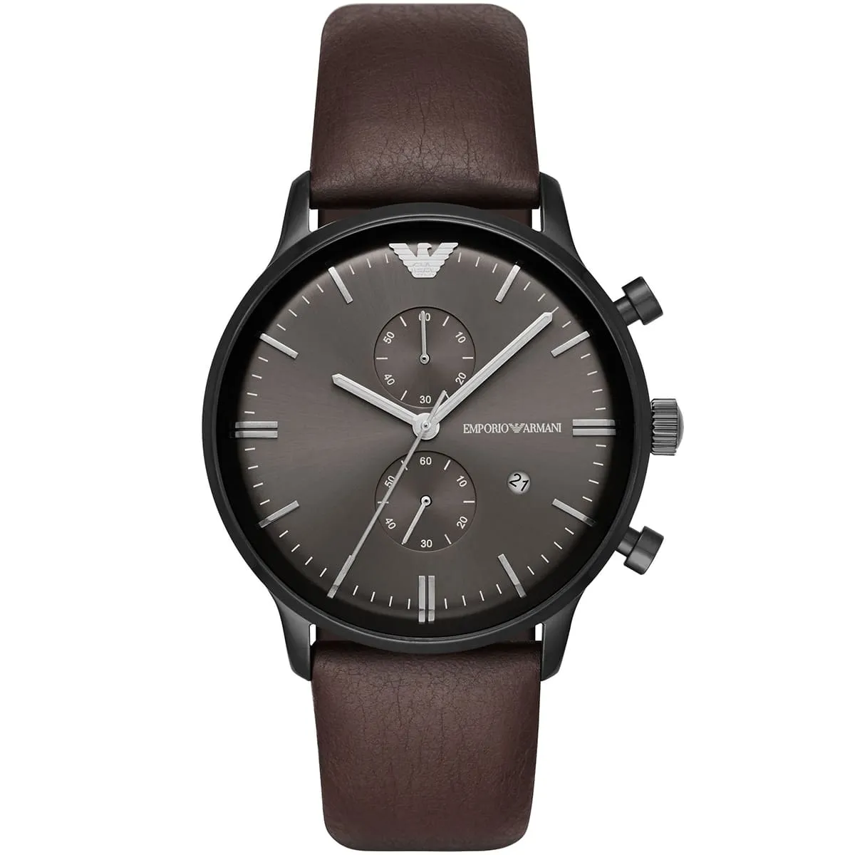 ar1932-emporio-armani-watch-men-gray-dial-leather-brown-strap-quartz-battery-analog-chronograph-gianni-xlarge Emporio Armani Watch For Men AR1932 - الصورة 1